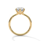 Eul 2 Carat Solitaire Silver Ring Yellow Gold - Shinez By Baxi Jewellers