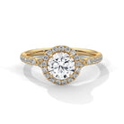 Zaklina 1 Carat Solitaire Silver Ring Yellow Gold - Shinez By Baxi Jewellers