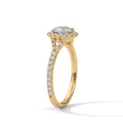 Zaklina 1 Carat Solitaire Silver Ring Yellow Gold - Shinez By Baxi Jewellers