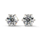 Rena 3 Carat Each Solitaire Studs Silver Earrings For Women - Shinez By Baxi Jewellers