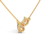 Dianelle Solitaire Silver Pendant Necklace | 22KT Gold Vermeil - Shinez By Baxi Jewellers