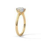 Kai 2 Carat Solitaire Silver Ring Yellow Gold - Shinez By Baxi Jewellers