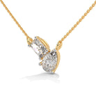 Dianelle Solitaire Silver Pendant Necklace | 22KT Gold Vermeil - Shinez By Baxi Jewellers