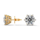 Rena 3 Carat Each Solitaire Studs Silver Earrings For Women - Shinez By Baxi Jewellers