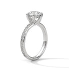 Damla 2 Carat Solitaire Silver Ring White Gold - Shinez By Baxi Jewellers