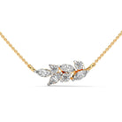 Eshani Solitaire Silver Pendant with Chain | 22KT Gold Vermeil - Shinez By Baxi Jewellers