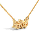 Adelle Solitaire Silver Pendant with Chain | 22KT Gold Vermeil - Shinez By Baxi Jewellers