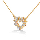 Siyami Heart Silver Pendant with chain | 22KT Gold Vermeil - Shinez By Baxi Jewellers