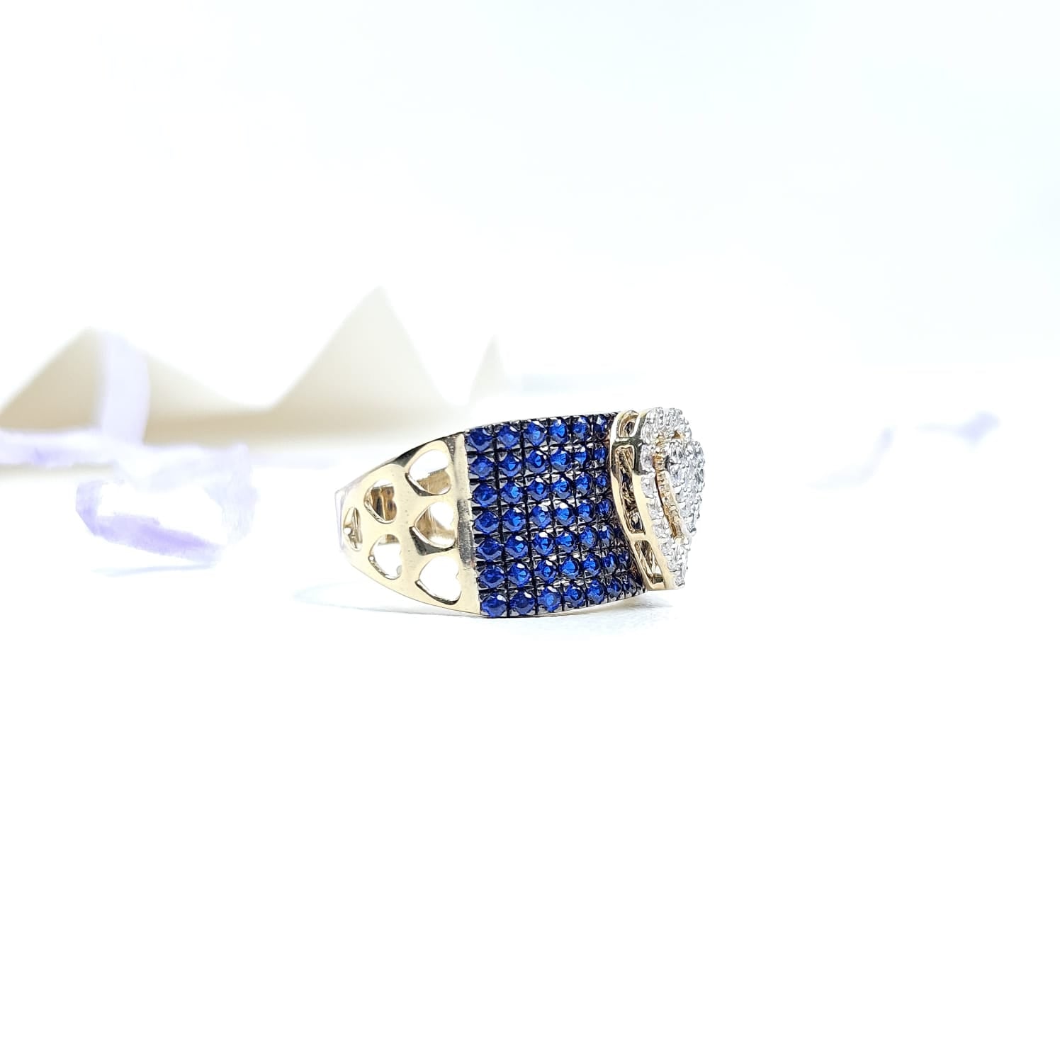 Ben Silver Blue Sapphire Fashion Ring For Women - Shinez By Baxi Jewellers