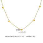 Dainty Heart Necklace Chain | 18kt Gold Coated - Shinez By Baxi Jewellers