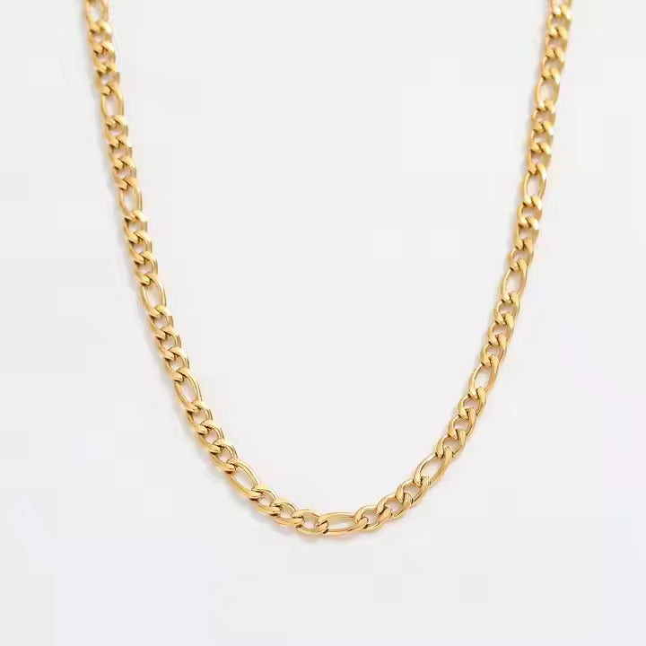 Fiyan Cuban Chain Necklace  | 18kt Gold Coated - Shinez By Baxi Jewellers