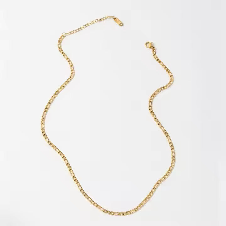 Fiyan Cuban Chain Necklace  | 18kt Gold Coated - Shinez By Baxi Jewellers