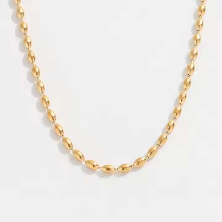 Brada Beads Necklace Chain | 18kt Gold Coated - Shinez By Baxi Jewellers