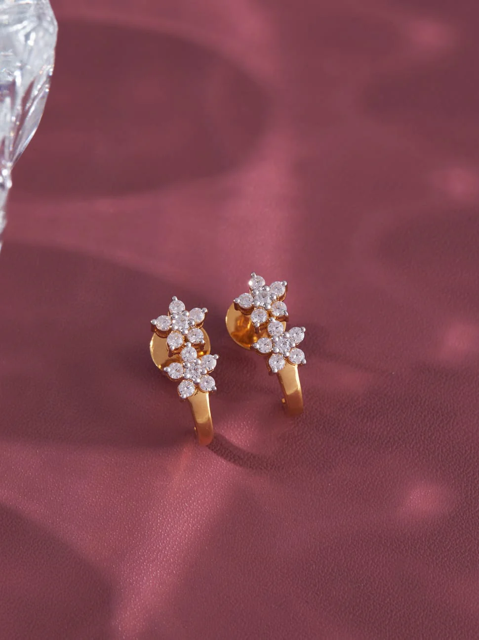 Jovial Lab Grown Diamond Earrings | 22KT Gold Vermeil - Shinez By Baxi Jewellers