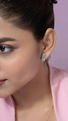 Saniya Silver Hoop Earrings for Women - Shinez By Baxi Jewellers