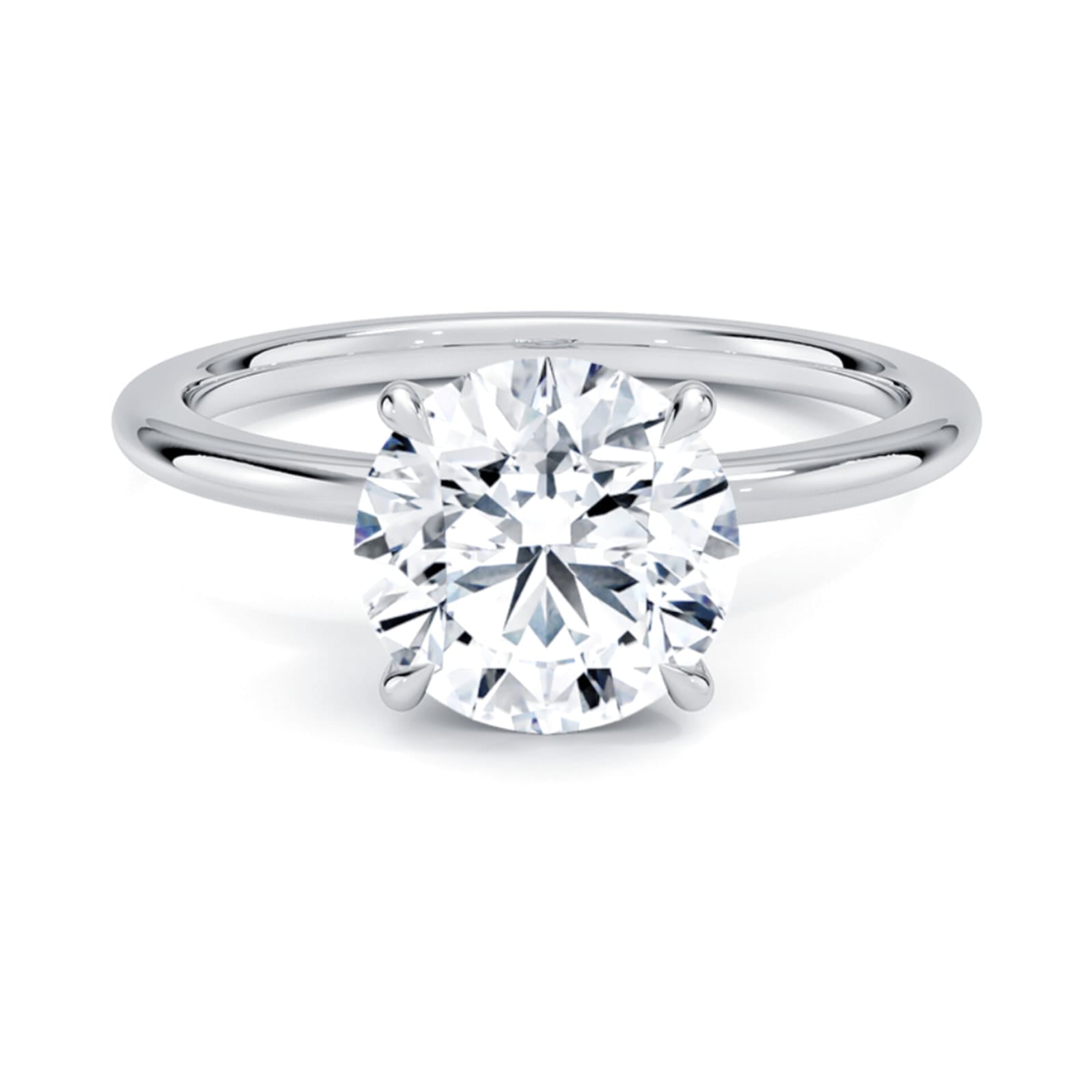 Zoma 2 carat Solitaire Silver Ring - Shinez By Baxi Jewellers