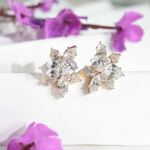 Elka Fancy Silver Stud Earrings for Women - Shinez By Baxi Jewellers