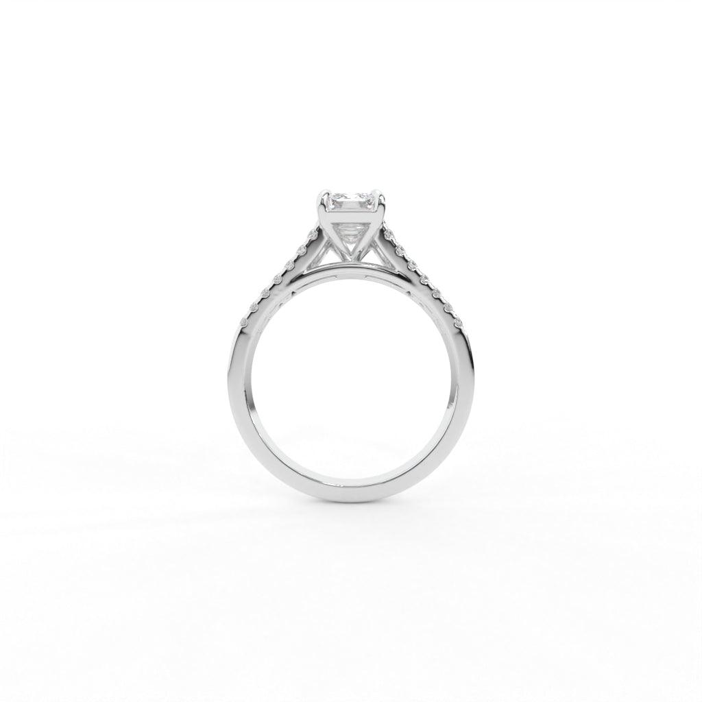 FREYA EMERALD CUT SOLITAIRE SILVER RING - Shinez By Baxi Jewellers