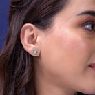 Freya Triangle Silver Stud Earrings for Women - Shinez By Baxi Jewellers