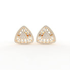 Freya Triangle Silver Stud Earrings for Women - Shinez By Baxi Jewellers