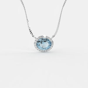 Gen Aquamarine Silver Pendant For Women - Shinez By Baxi Jewellers