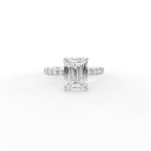 IZARA EMERALD CUT SOLITAIRE SILVER RING - Shinez By Baxi Jewellers