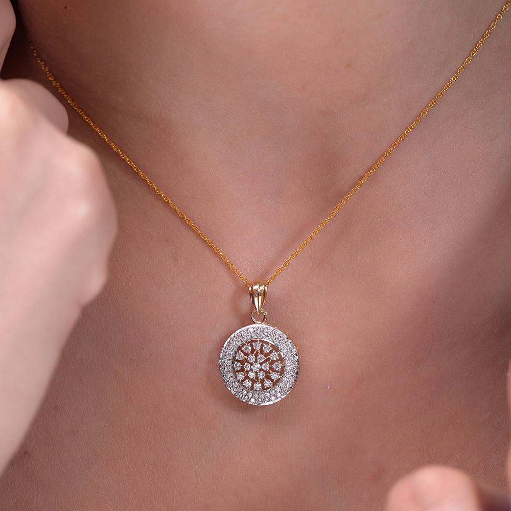 Jenna Designer Silver Pendant for Women - Shinez By Baxi Jewellers