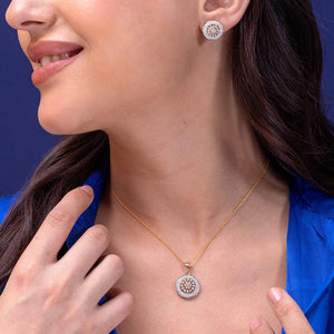 Jenna Designer Silver Pendant for Women - Shinez By Baxi Jewellers