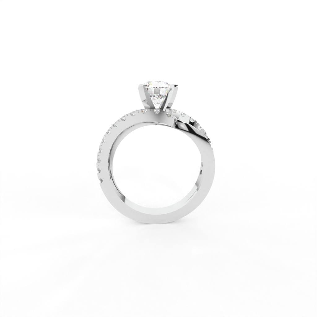 Justine Solitaire Silver Ring For Women - Shinez By Baxi Jewellers