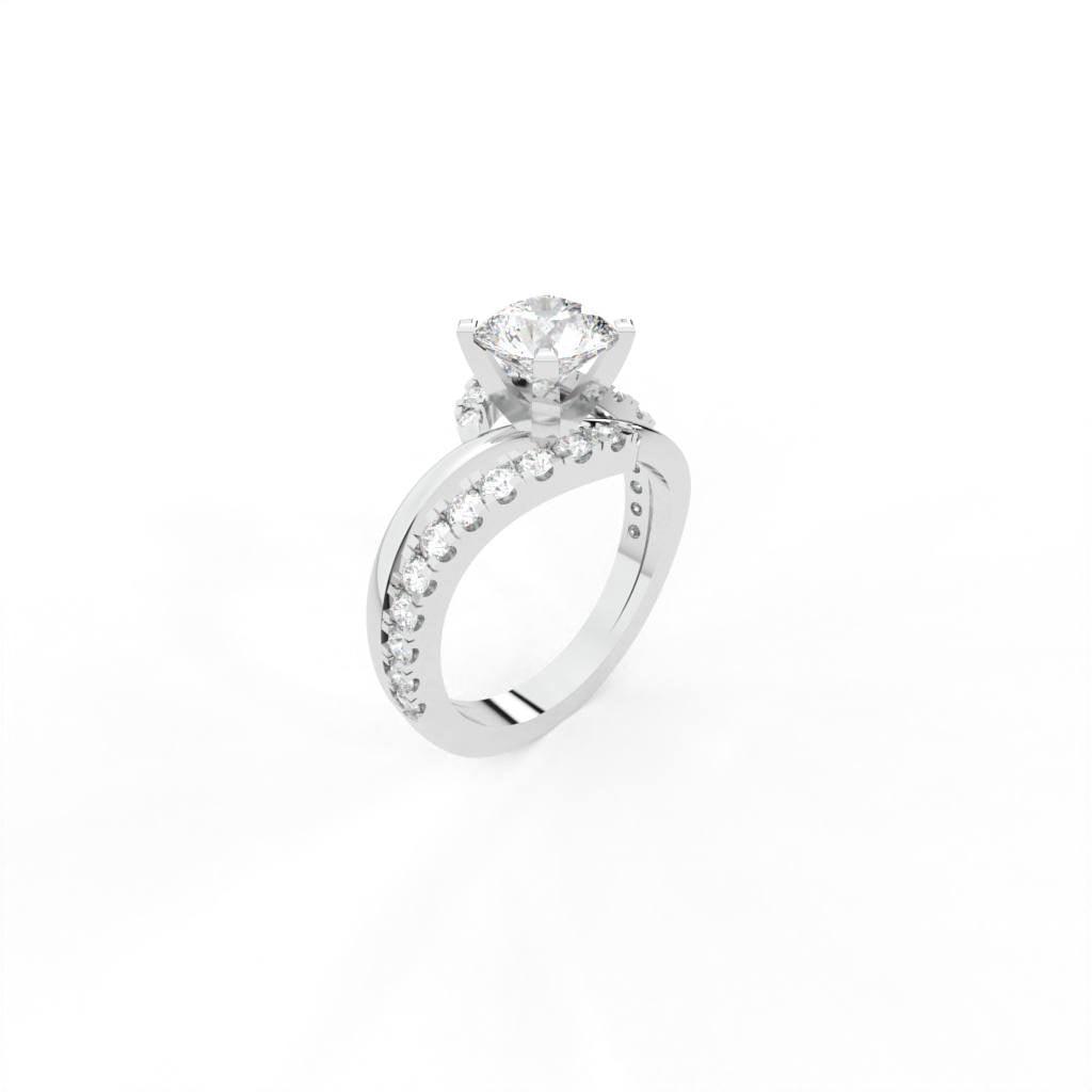 Justine Solitaire Silver Ring For Women - Shinez By Baxi Jewellers