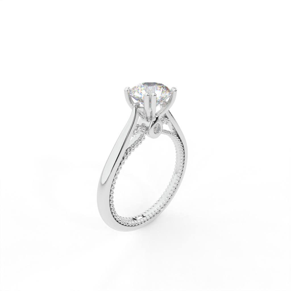 Madelyn Solitaire Silver Ring For Women - Shinez By Baxi Jewellers