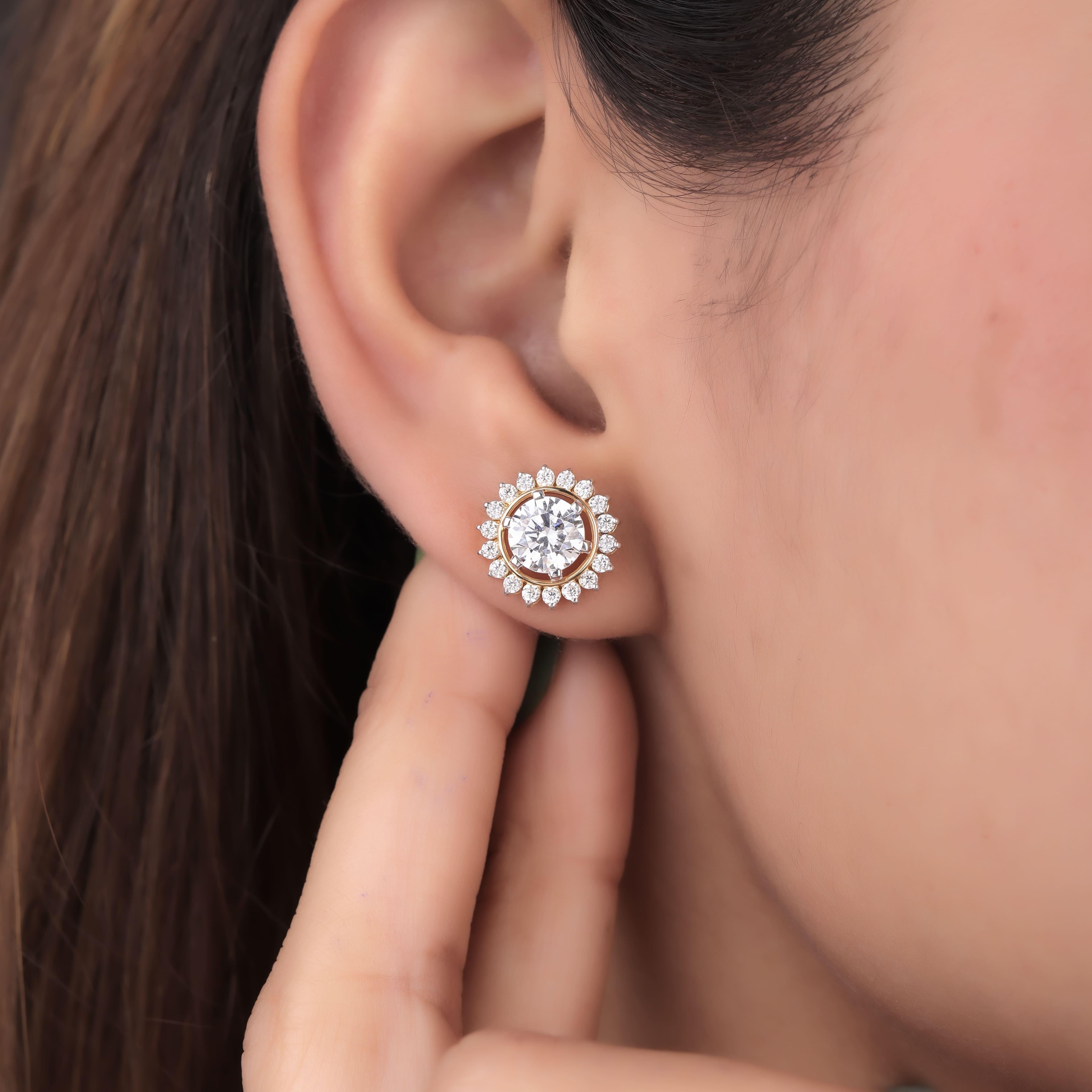 Solitaire earrings store
