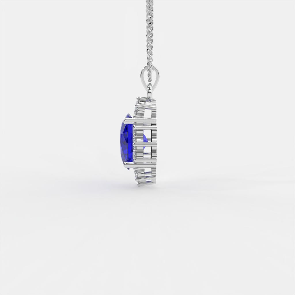 Oriana Tanzanite Silver Pendant For Women - Shinez By Baxi Jewellers