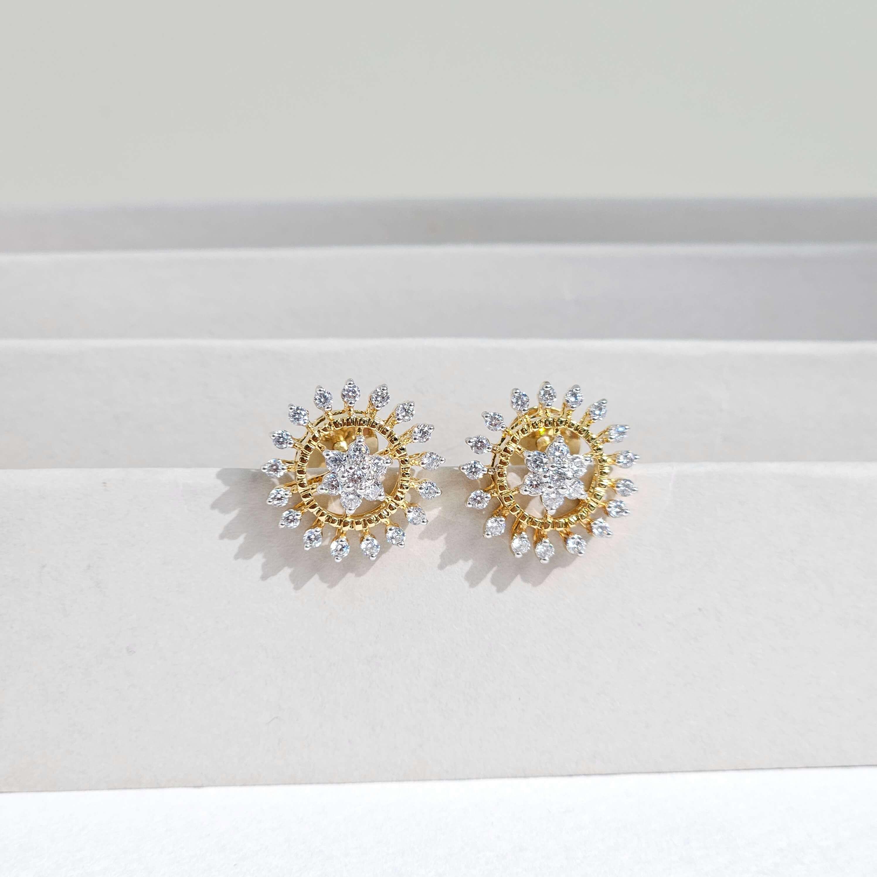 Rae Silver Stud Earrings for Women - Shinez By Baxi Jewellers