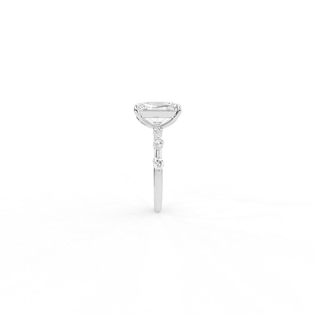 SEFA RADIANT CUT SOLITAIRE SILVER RING - Shinez By Baxi Jewellers