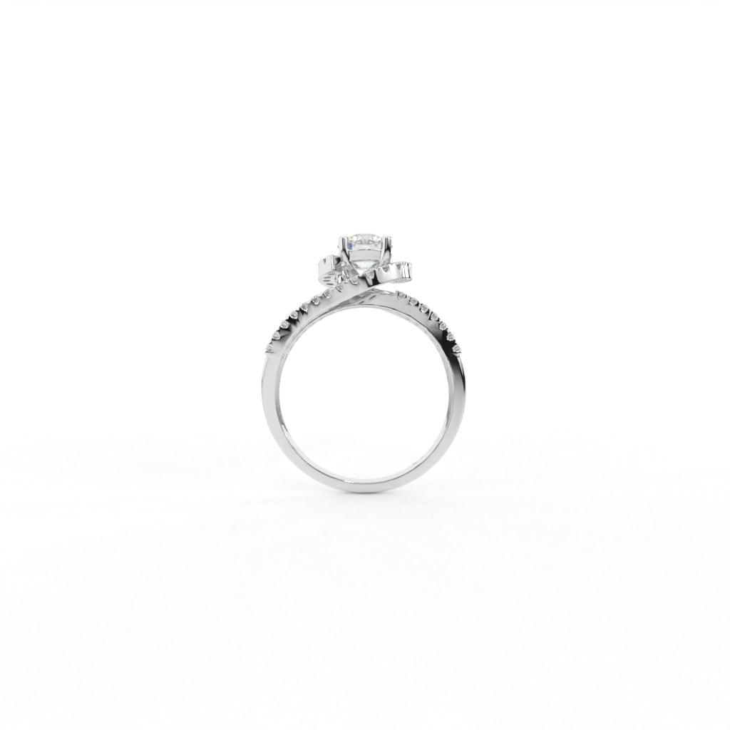 Shane Solitaire Silver Ring for Women - Shinez By Baxi Jewellers