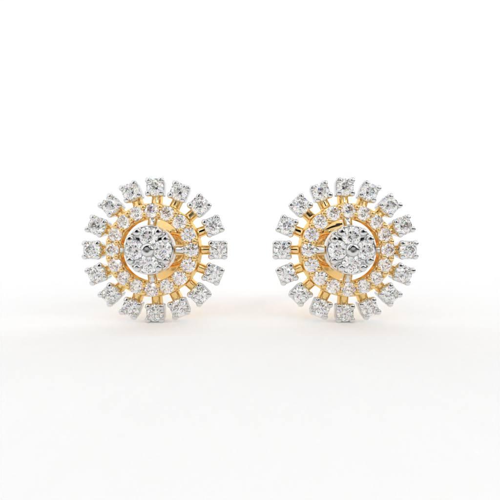 Tania Silver Stud Earrings for Women - Shinez By Baxi Jewellers