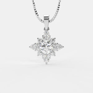 Victoria Swarovski Crystal Silver Pendant For Women - Shinez By Baxi Jewellers